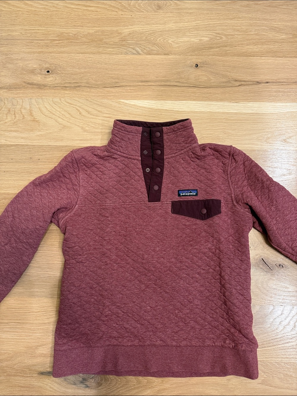 Patagonia Quilted Snap Pullover - Burgundy